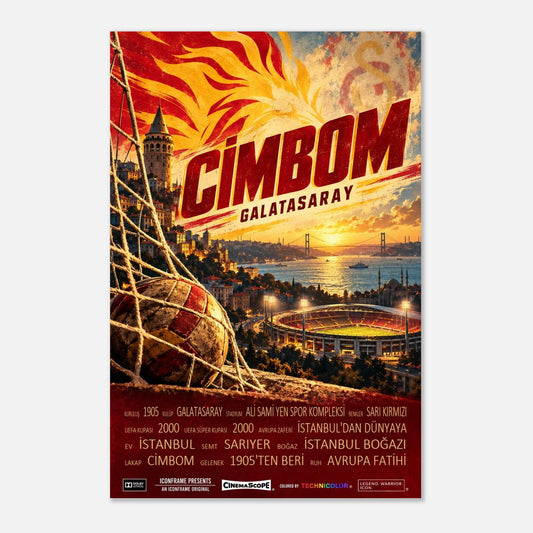 Galatasaray Istanbul Poster „Cimbom“ – 60 × 90 cm, ohne Rahmen