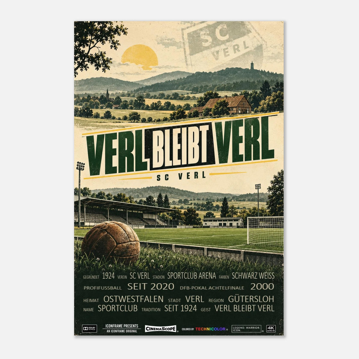 SC Verl Poster „Verl bleibt Verl“ – 40 × 60 cm, ohne Rahmen