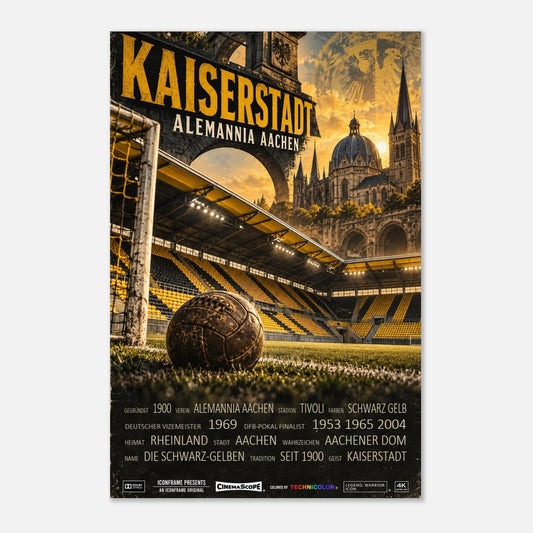 Alemannia Aachen Poster „Kaiserstadt“ – 60 × 90 cm, ohne Rahmen