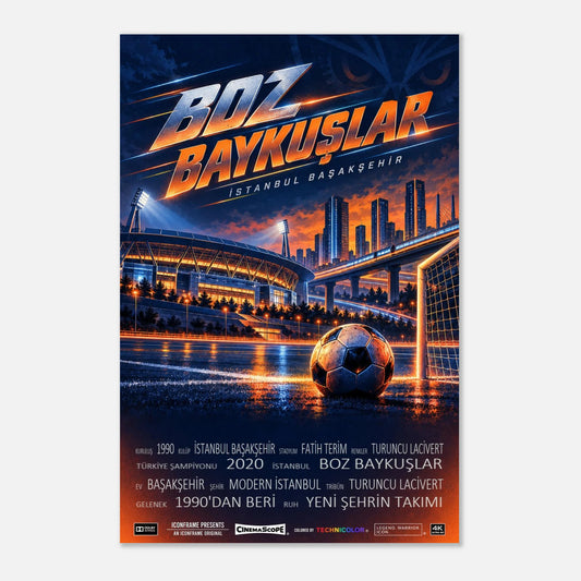 Istanbul Başakşehir FK Poster „Boz Baykuşlar“ – 60 × 90 cm, ohne Rahmen