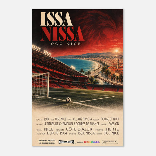 OGC Nizza Poster „Issa Nissa“ – 60 × 90 cm, ohne Rahmen