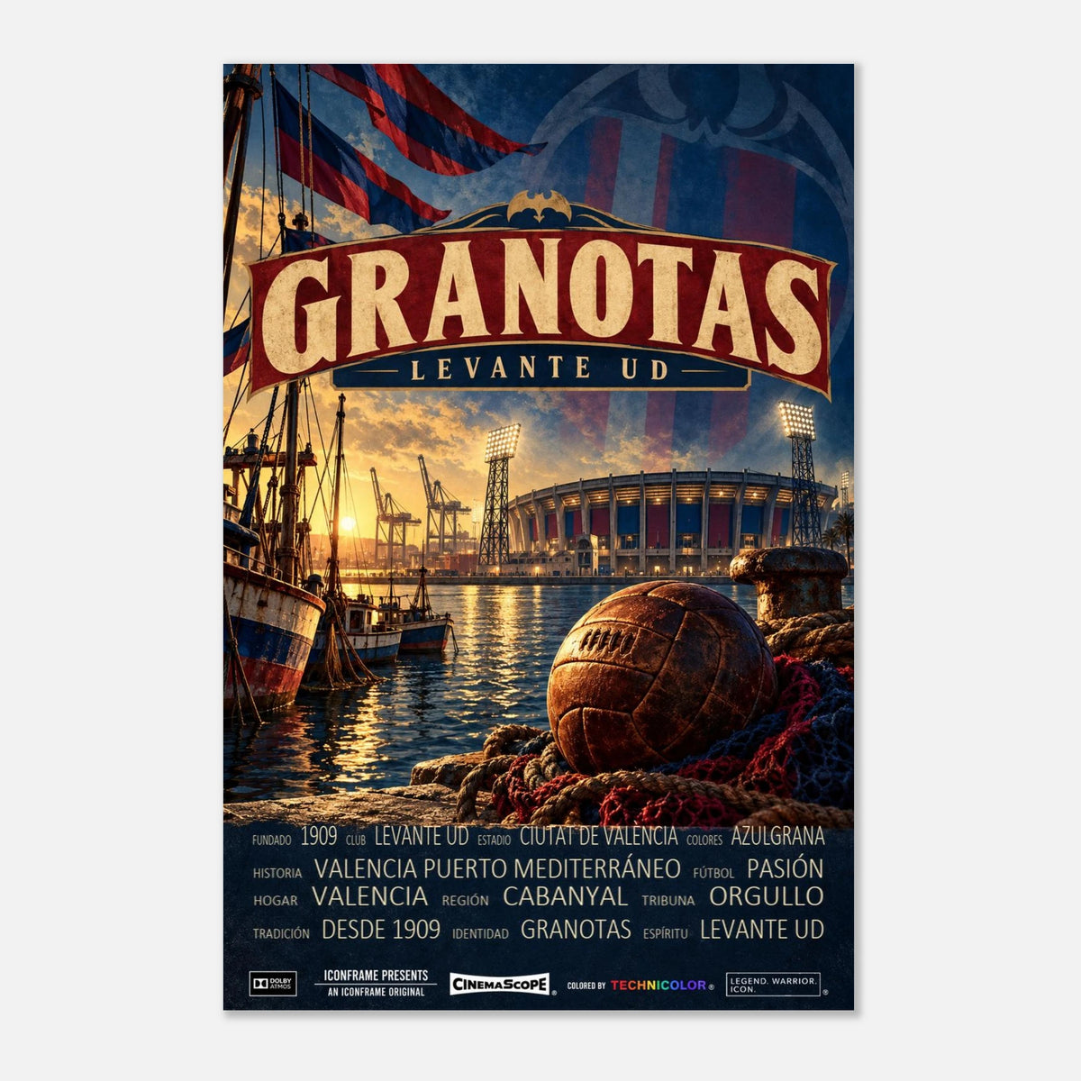 Levante UD Poster „Granotas“ – 60 × 90 cm, ohne Rahmen vor hellem Hintergrund