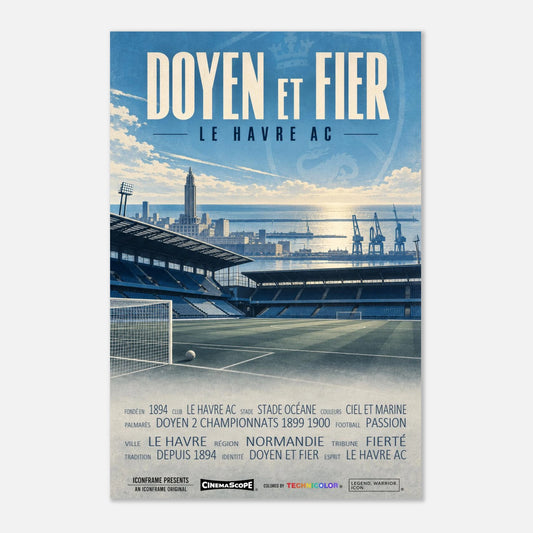 Le Havre AC Poster „Doyen et Fier“ – 60 × 90 cm, ohne Rahmen
