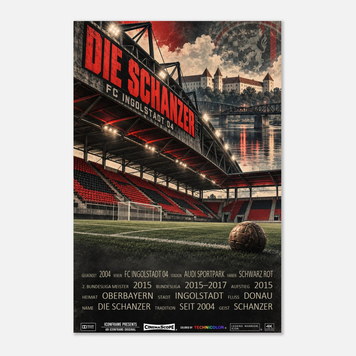 FC Ingolstadt 04 Poster „Die Schanzer“ – 30 × 45 cm, ohne Rahmen