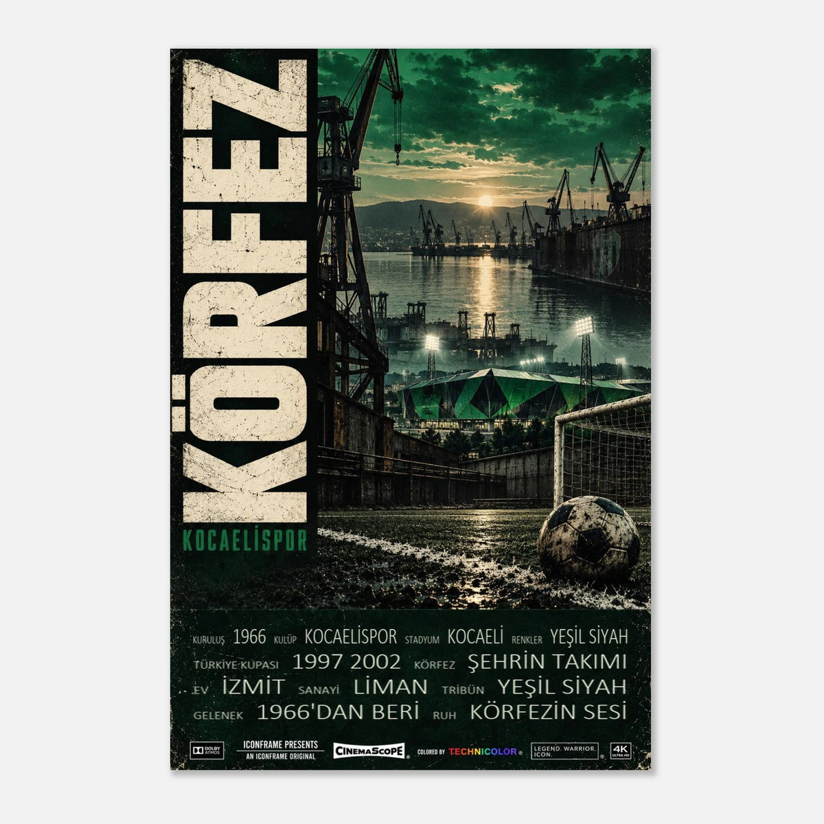Kocaelispor Poster „Körfez“ – 60 × 90 cm, ohne Rahmen