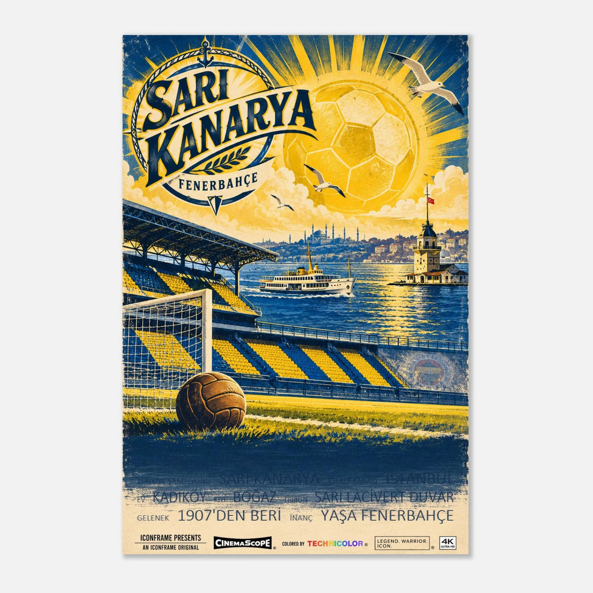 Fenerbahçe Istanbul Poster „Sarı Kanarya“ – 30 × 45 cm, ohne Rahmen
