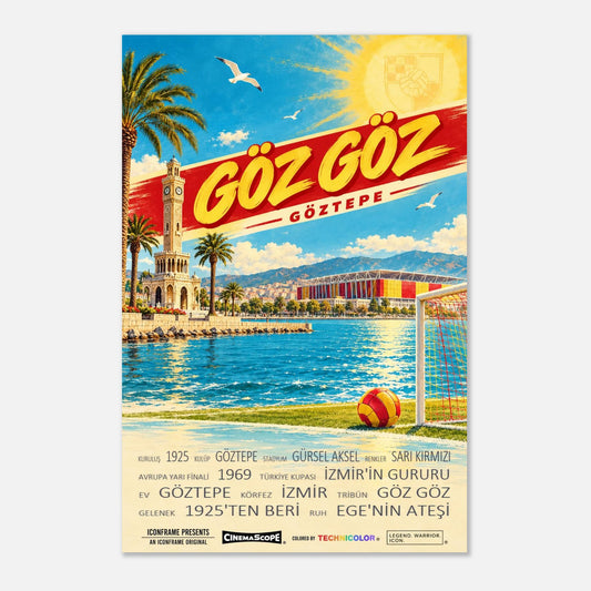 Göztepe Izmir Poster „Göz Göz“ – 60 × 90 cm, ohne Rahmen