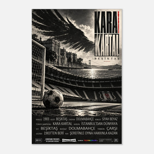 Besiktas Istanbul Poster „Kara Kartal“ – 60 × 90 cm, ohne Rahmen