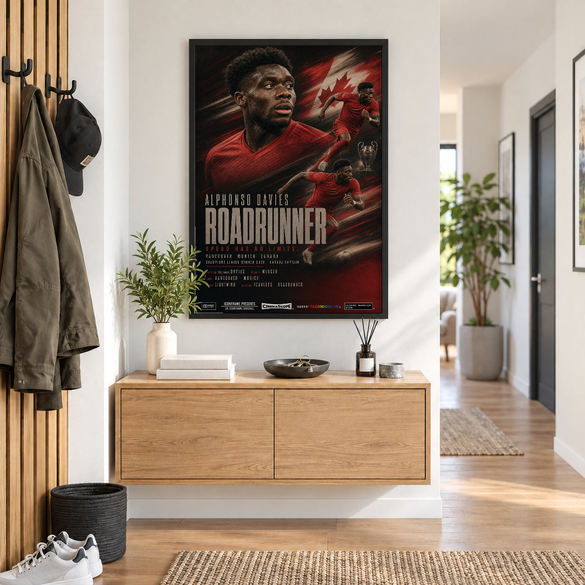 Alphonso Davies Poster im Flur