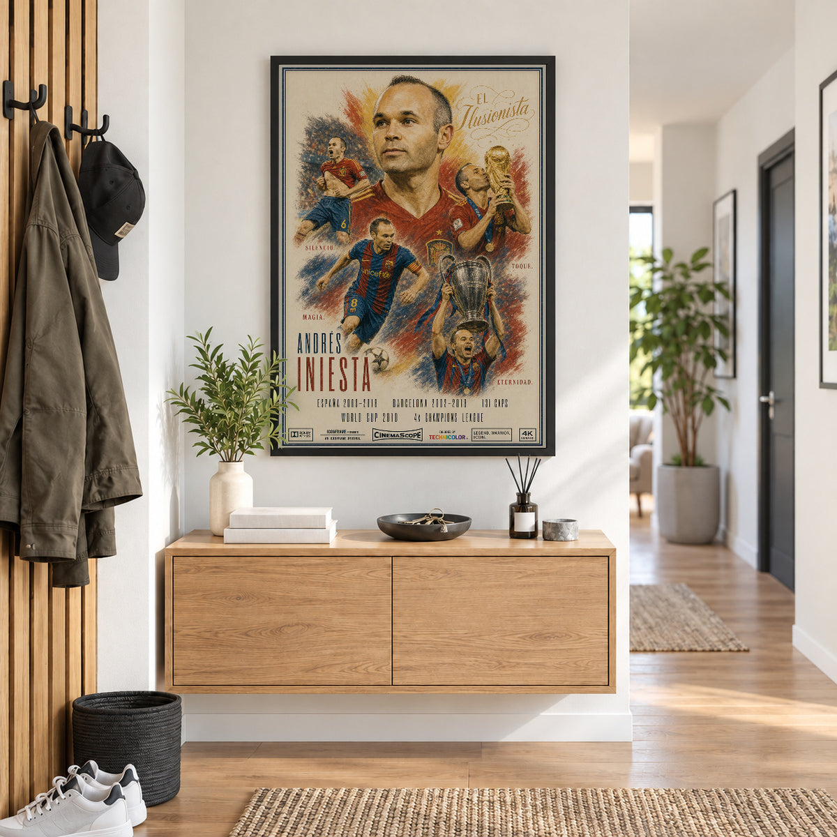 Andrés Iniesta Poster im Flur