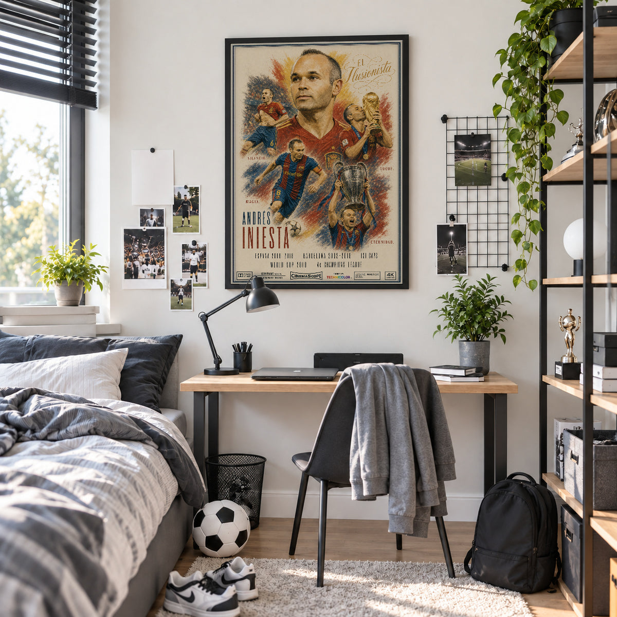 Andrés Iniesta Poster im Jugendzimmer