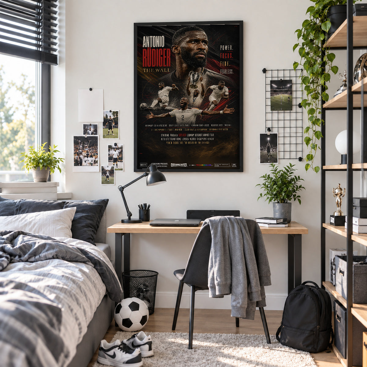 Antonio Rüdiger Poster im Jugendzimmer