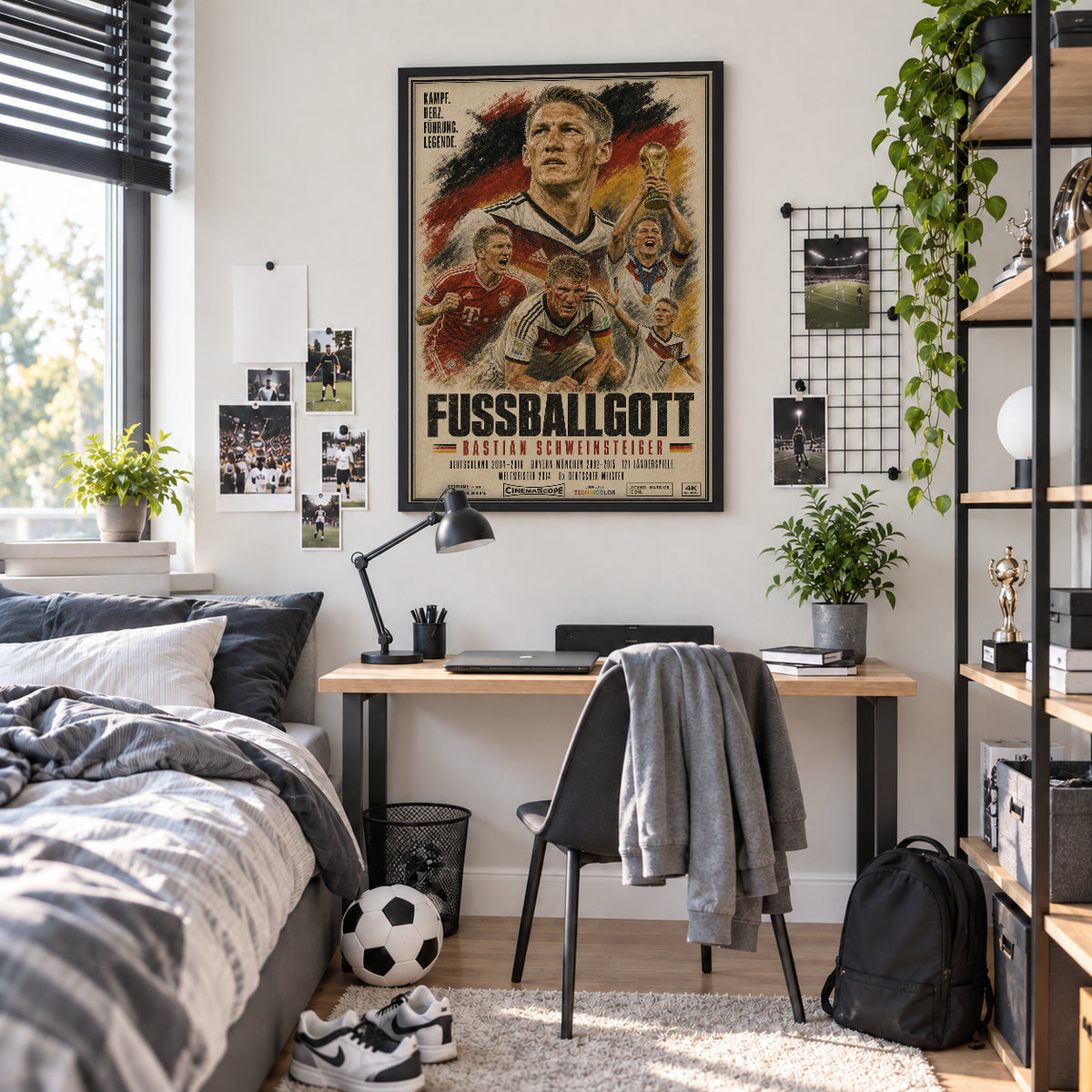 B. Schweinsteiger Poster im Jugendzimmer