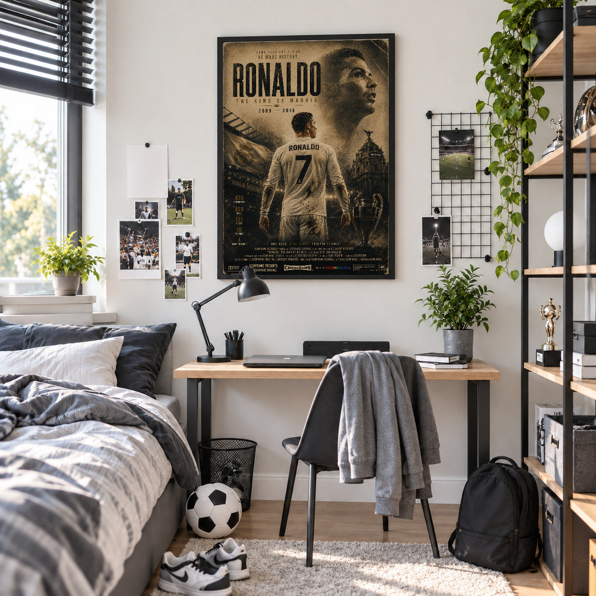 Cristiano Ronaldo Poster im Jugendzimmer