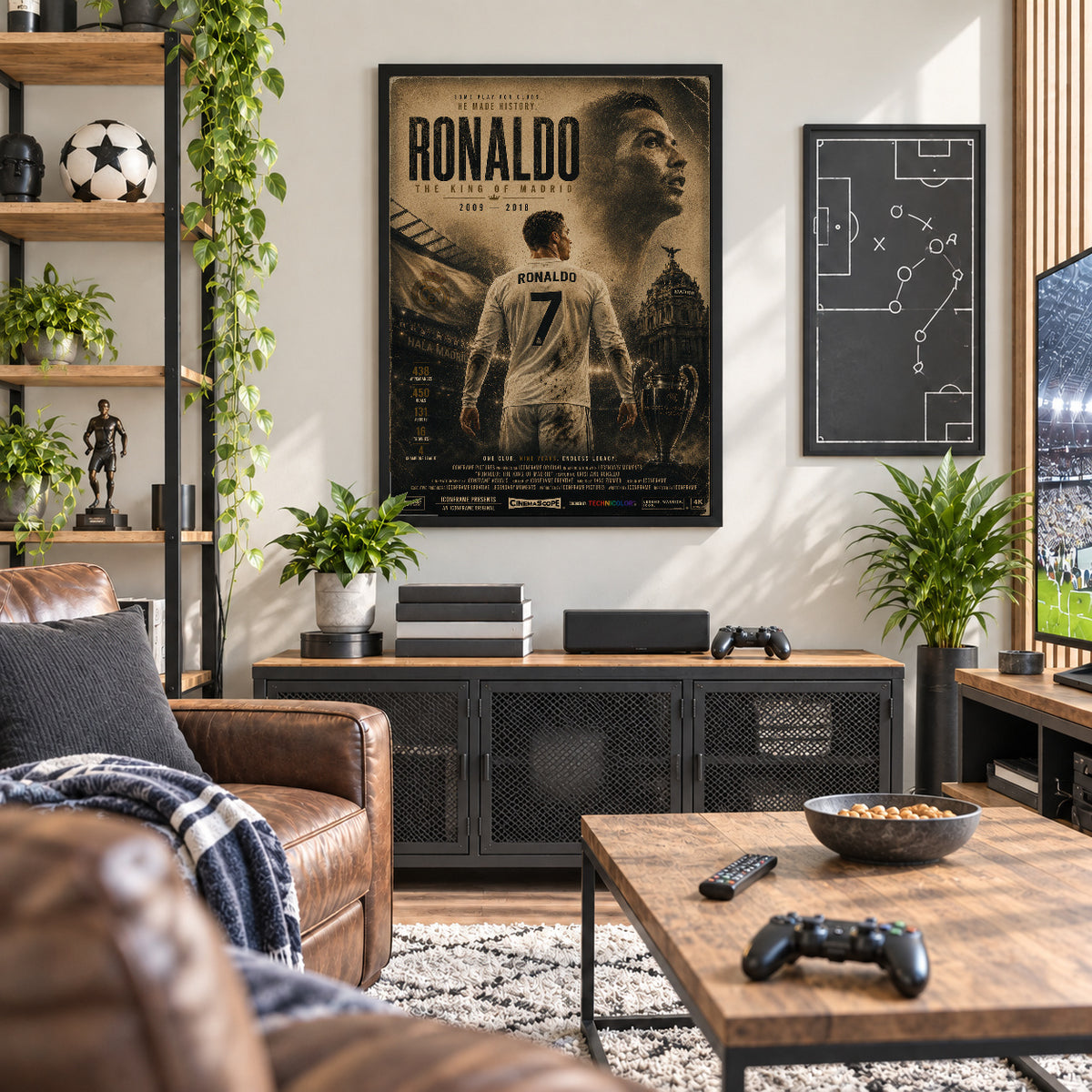 Cristiano Ronaldo Poster in der Männerhöhle