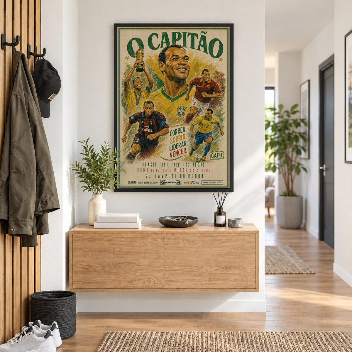 Cafu Poster im Flur