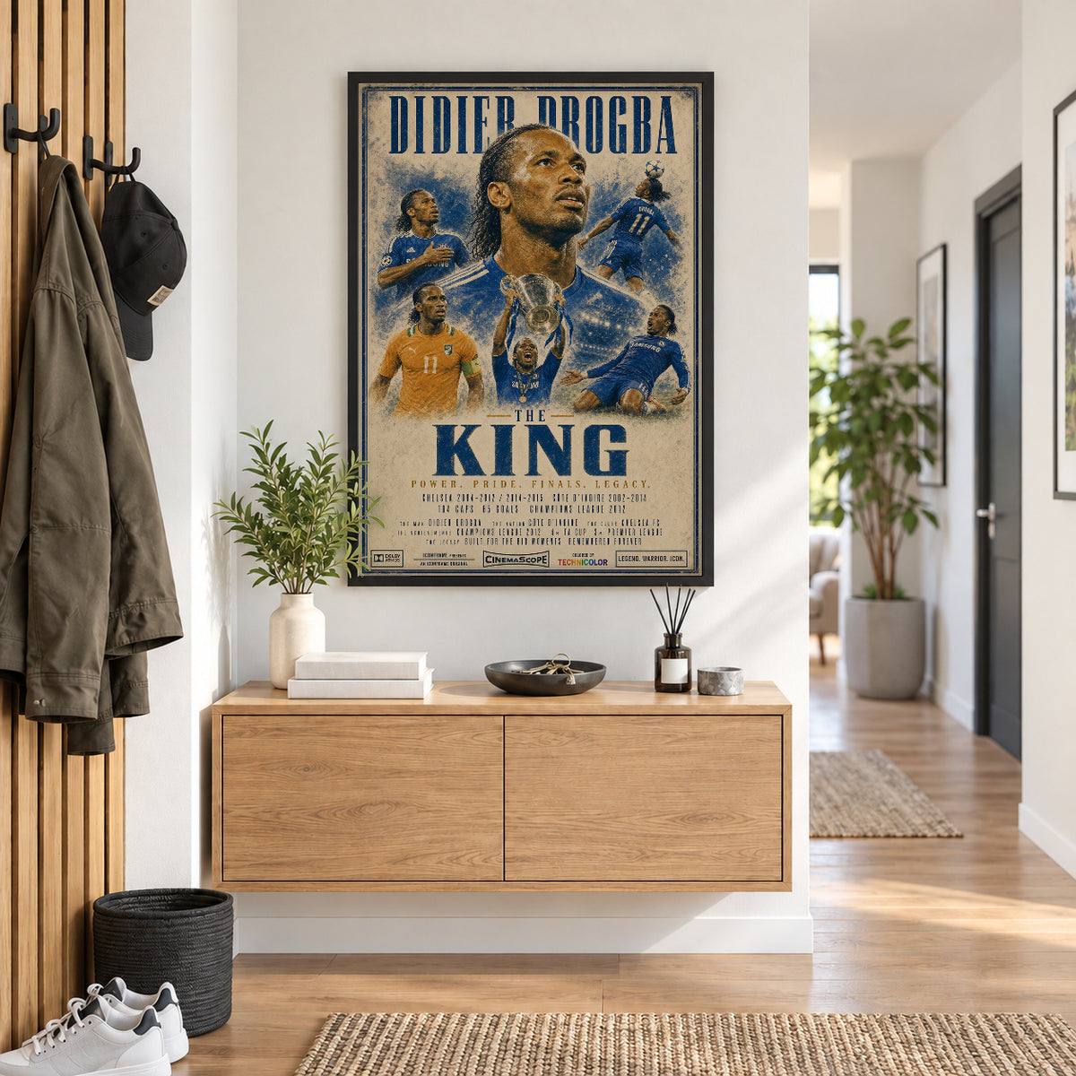 Didier Drogba Poster im Flur