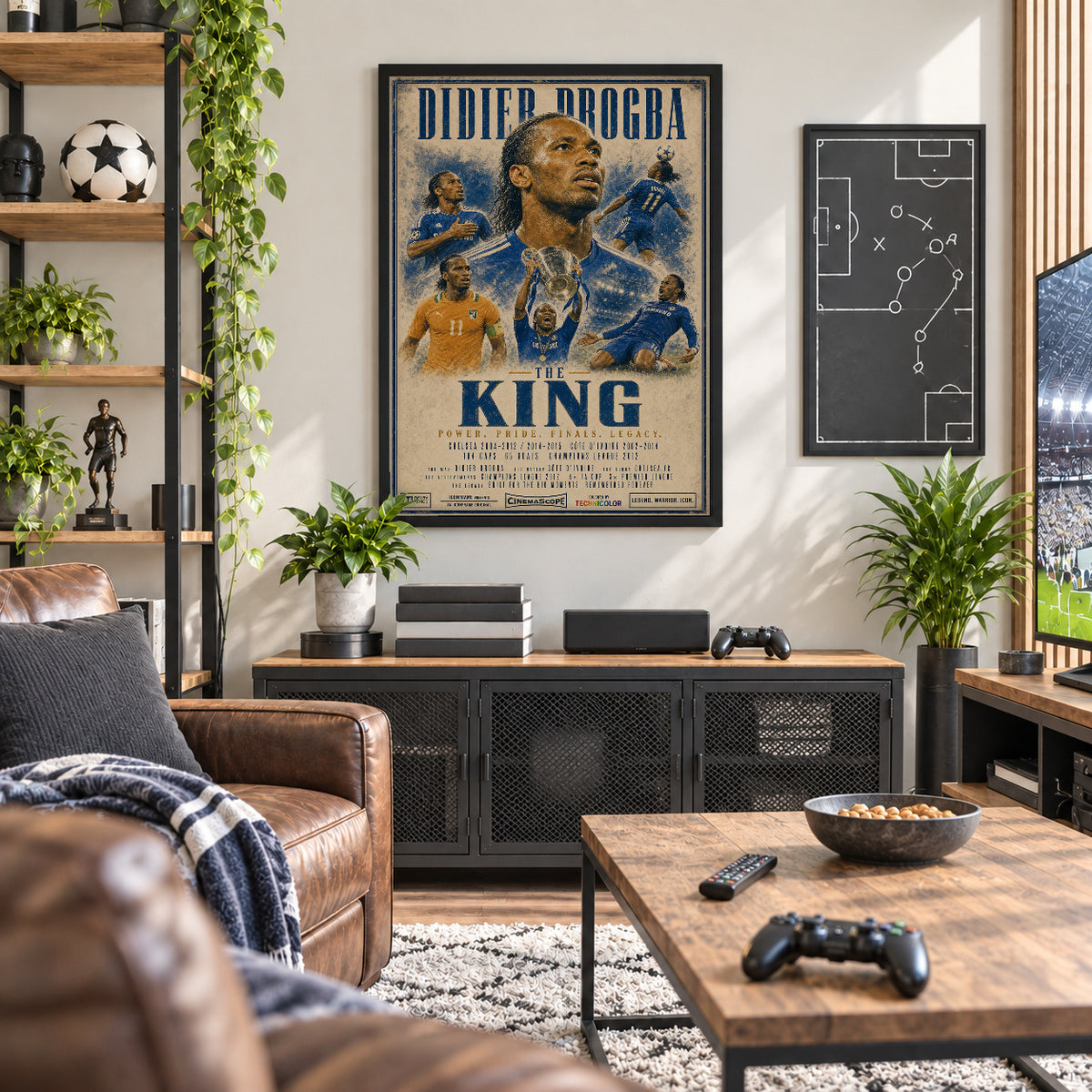 Didier Drogba Poster in der Männerhöhle