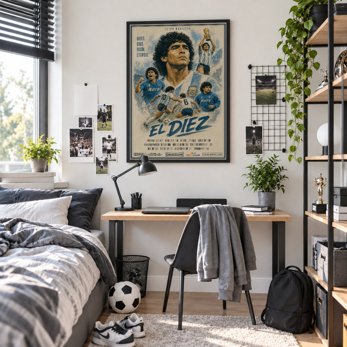 Diego Maradona Poster im Jugendzimmer