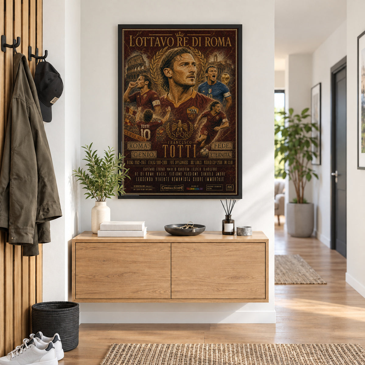 Francesco Totti Poster im Flur