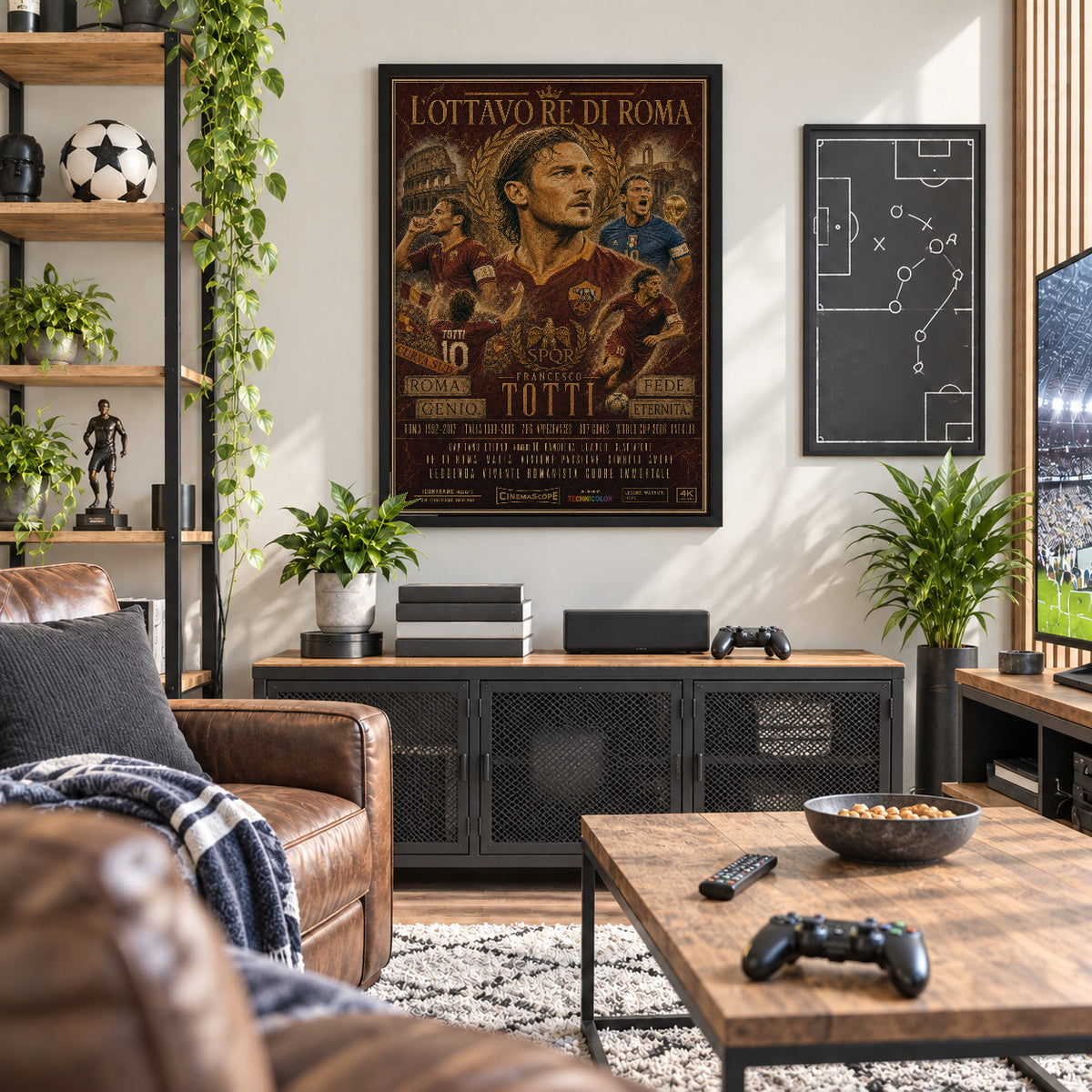 Francesco Totti Poster in der Männerhöhle