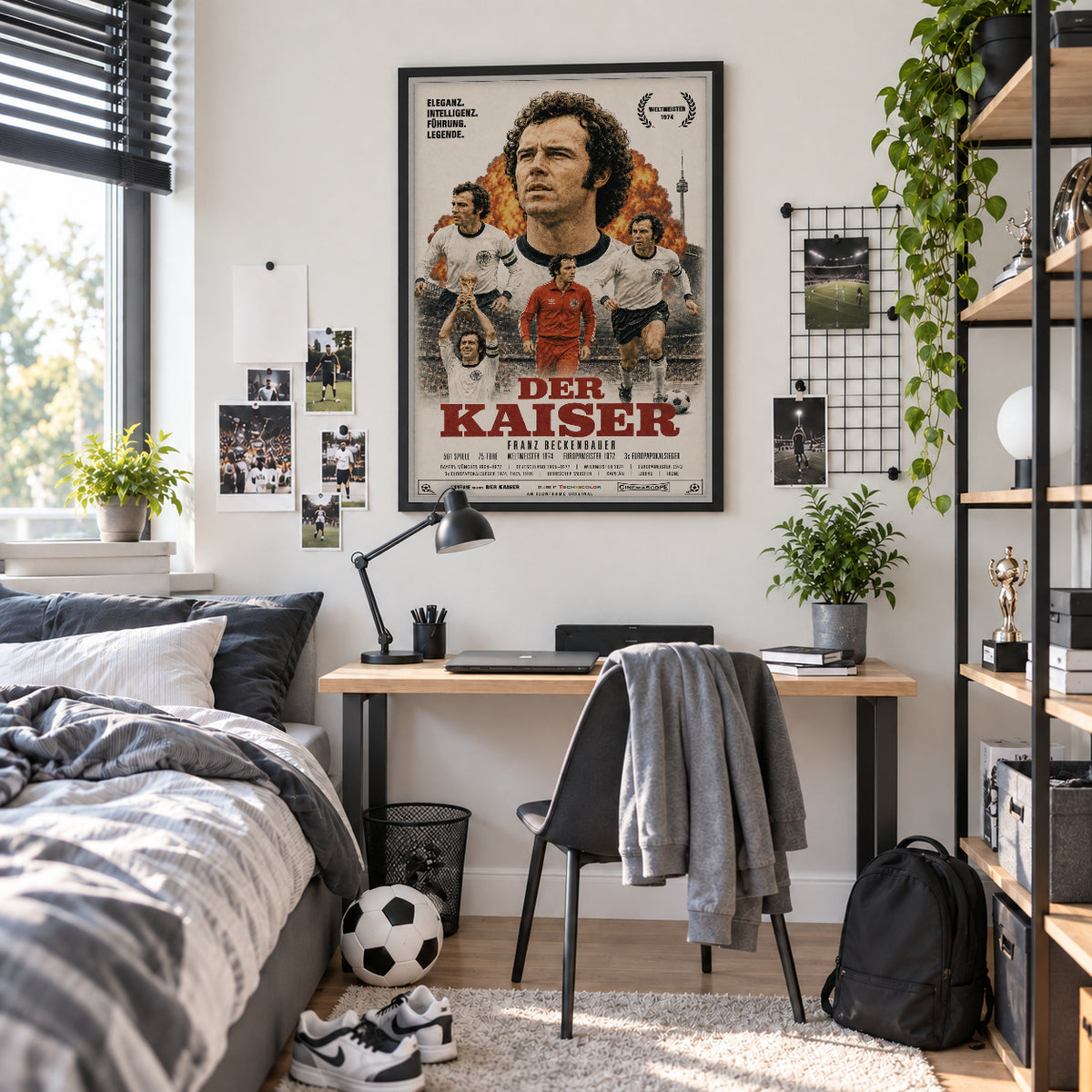 Franz Beckenbauer Poster im Jugendzimmer