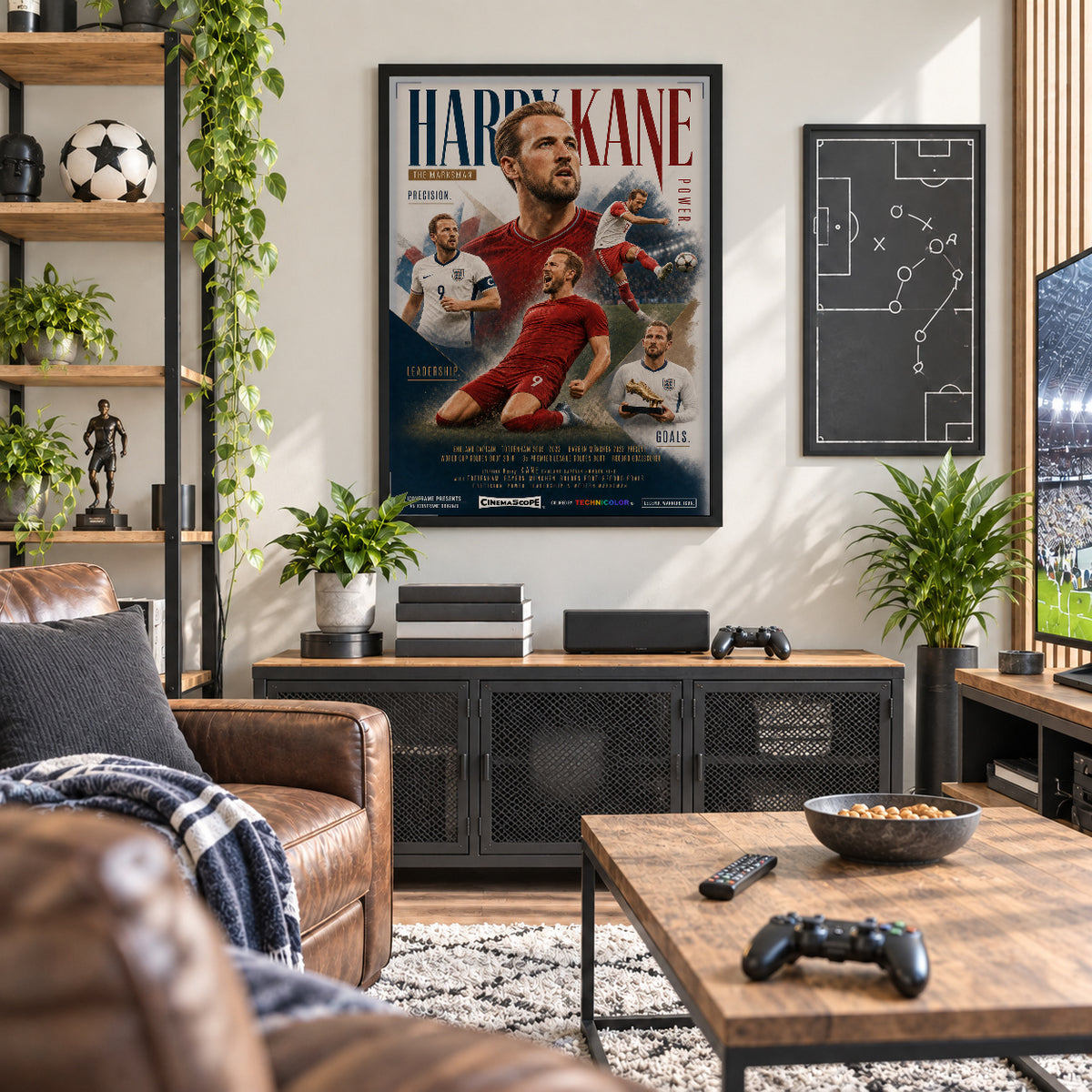 Harry Kane Poster in der Männerhöhle