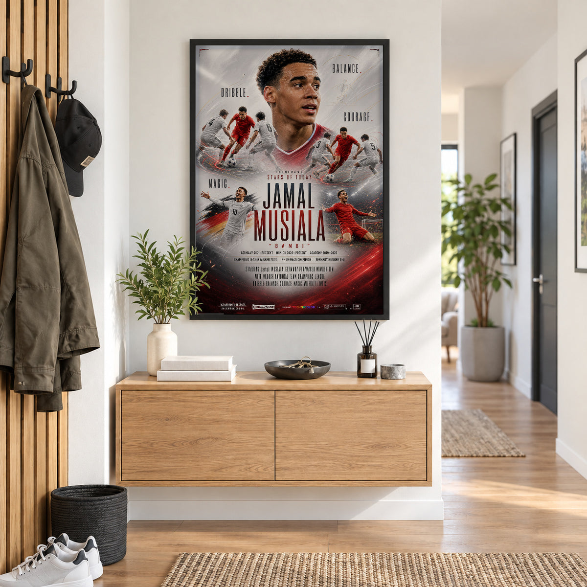Jamal Musiala Poster im Flur