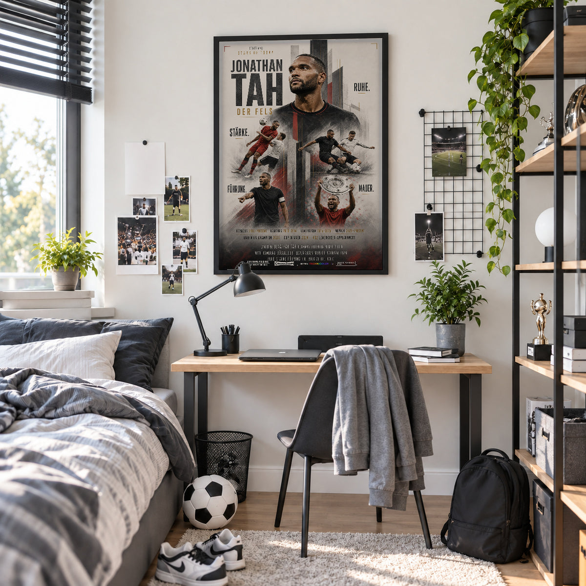 Jonathan Tah Poster im Jugendzimmer
