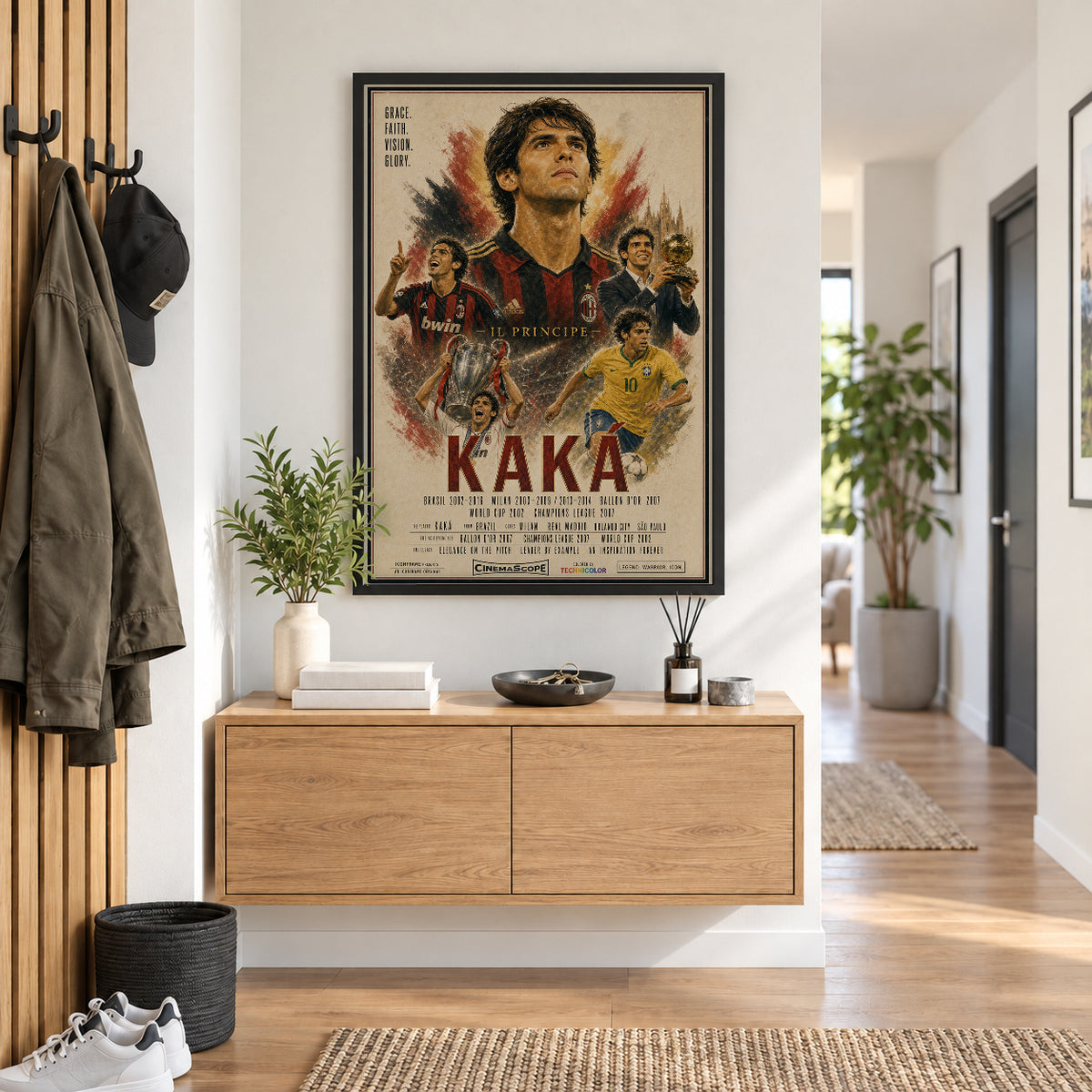 Kaká Poster im Flur