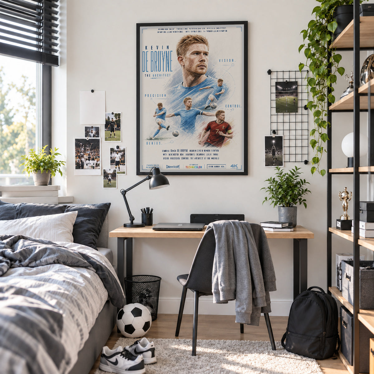 Kevin De Bruyne Poster im Jugendzimmer
