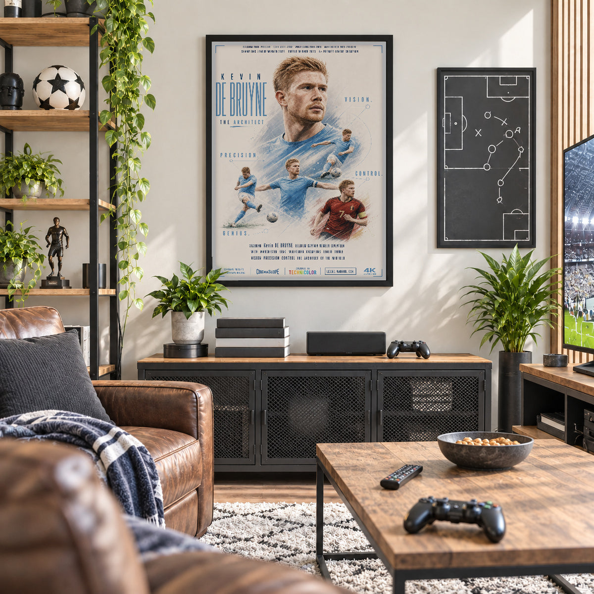 Kevin De Bruyne Poster in der Männerhöhle