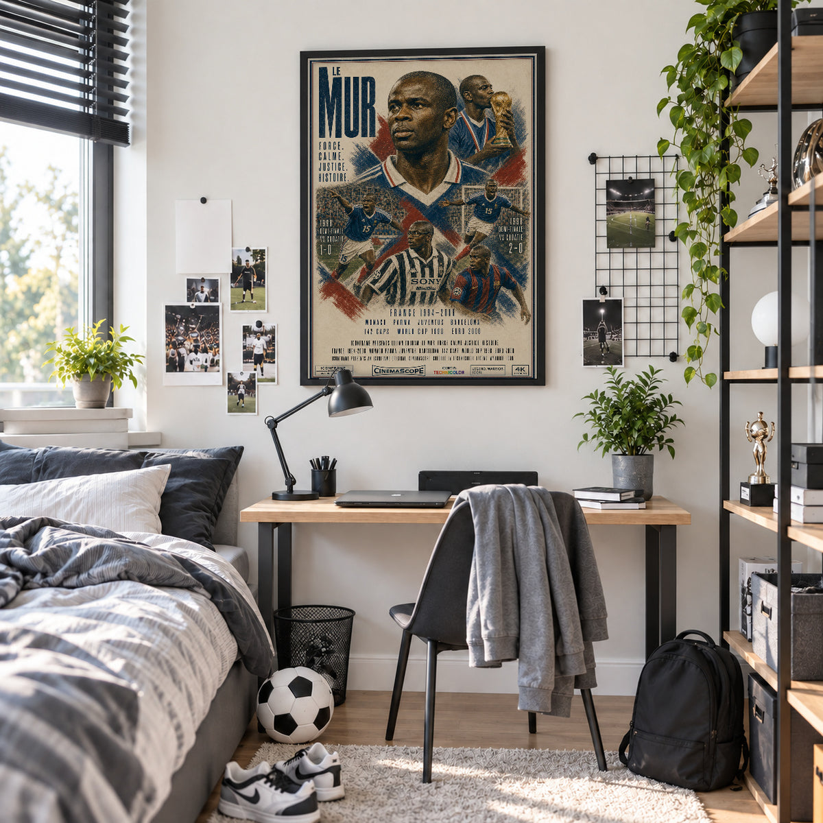 Lilian Thuram Poster im Jugendzimmer