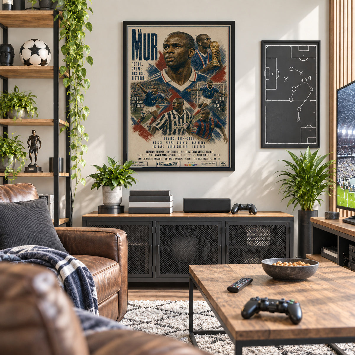 Lilian Thuram Poster in der Männerhöhle