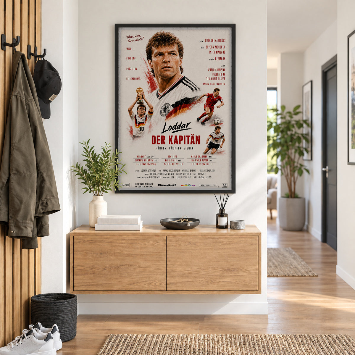 Lothar Matthäus Poster im Flur