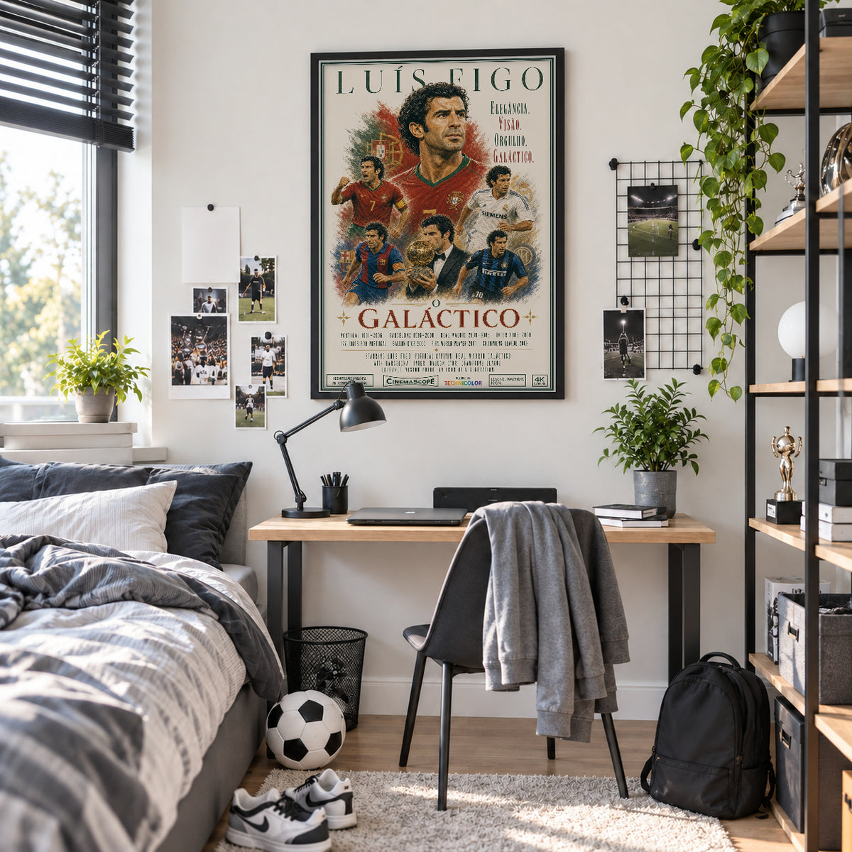 Luís Figo Poster im Jugendzimmer