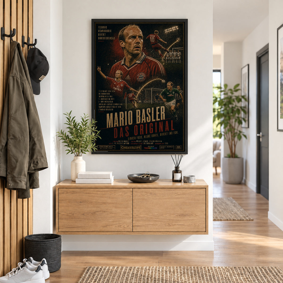 Mario Basler Poster im Flur