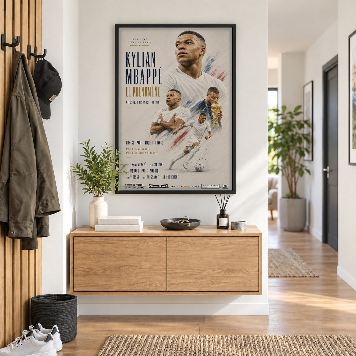 Kylian Mbappé Poster im Flur