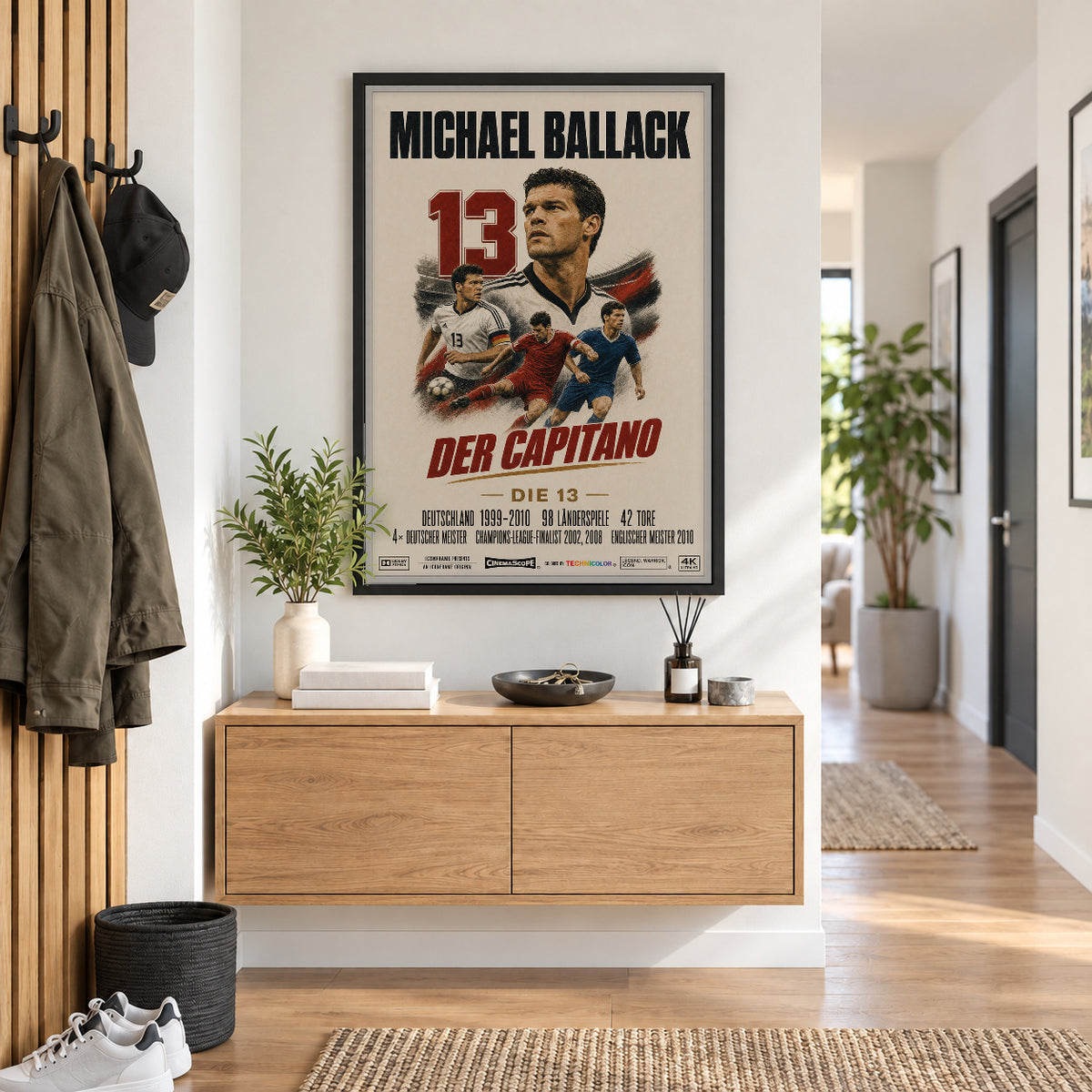 Michael Ballack Poster im Flur