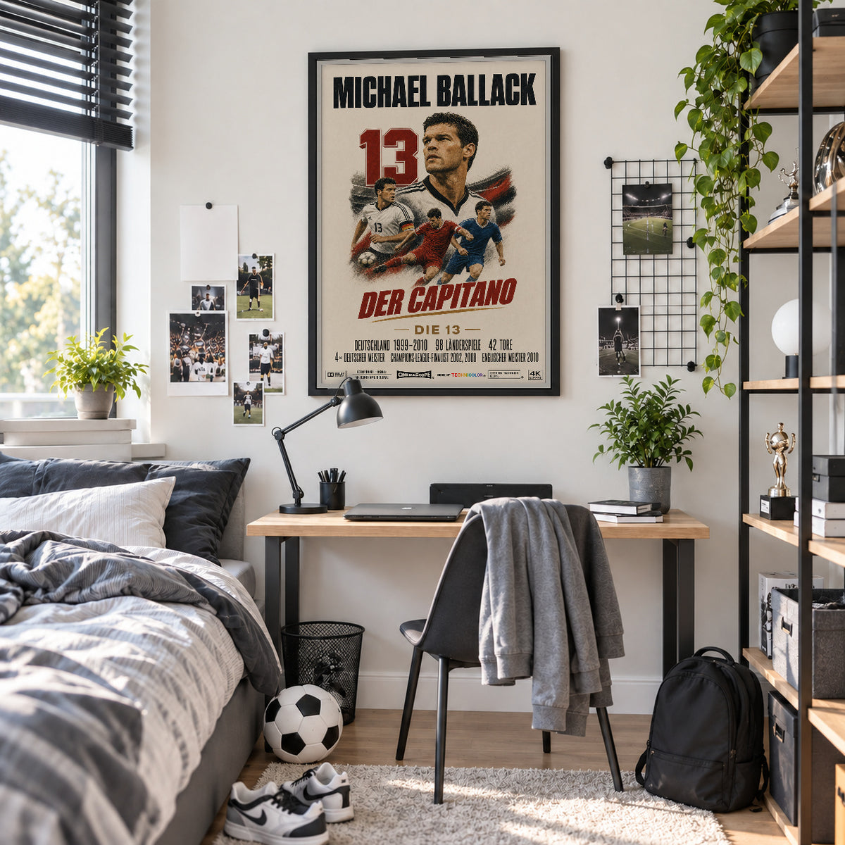 Michael Ballack Poster im Jugendzimmer
