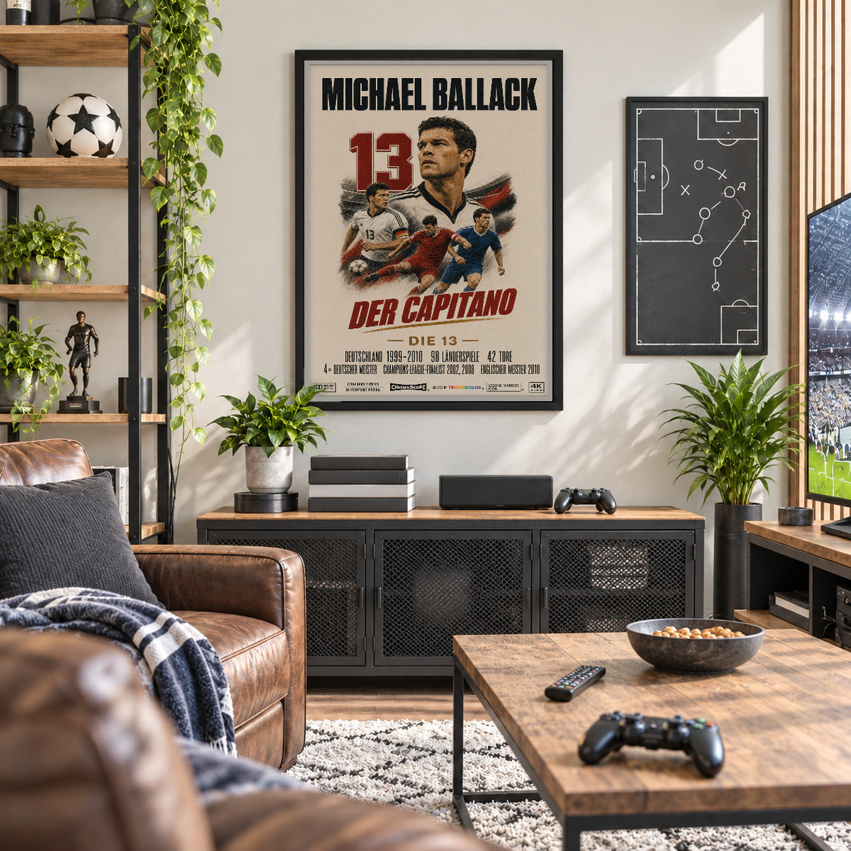 Michael Ballack Poster in der Männerhöhle