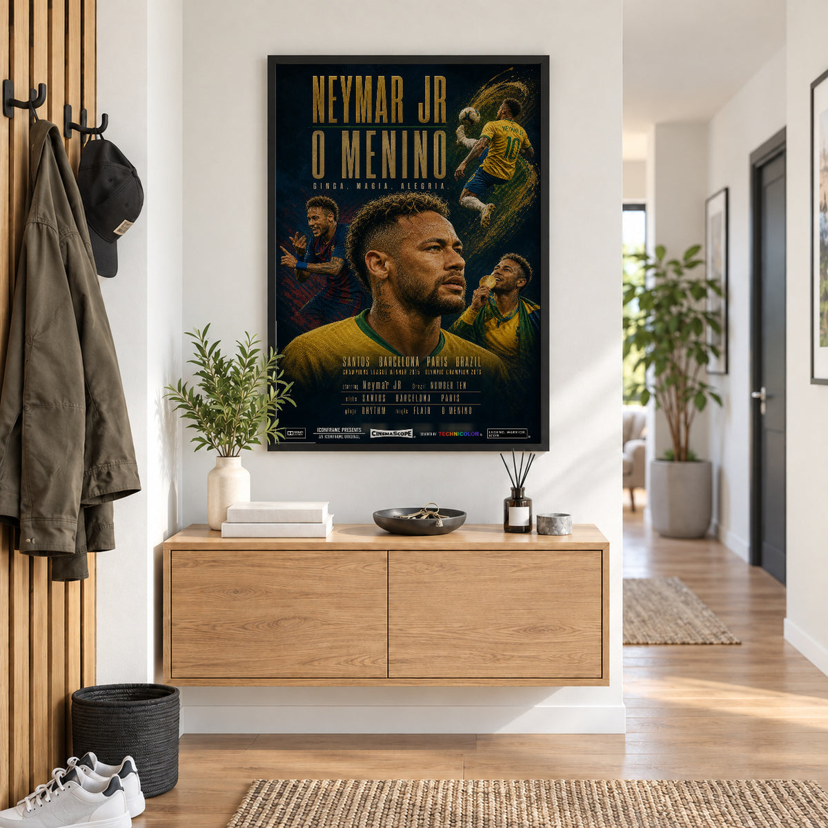 Neymar Poster im Flur