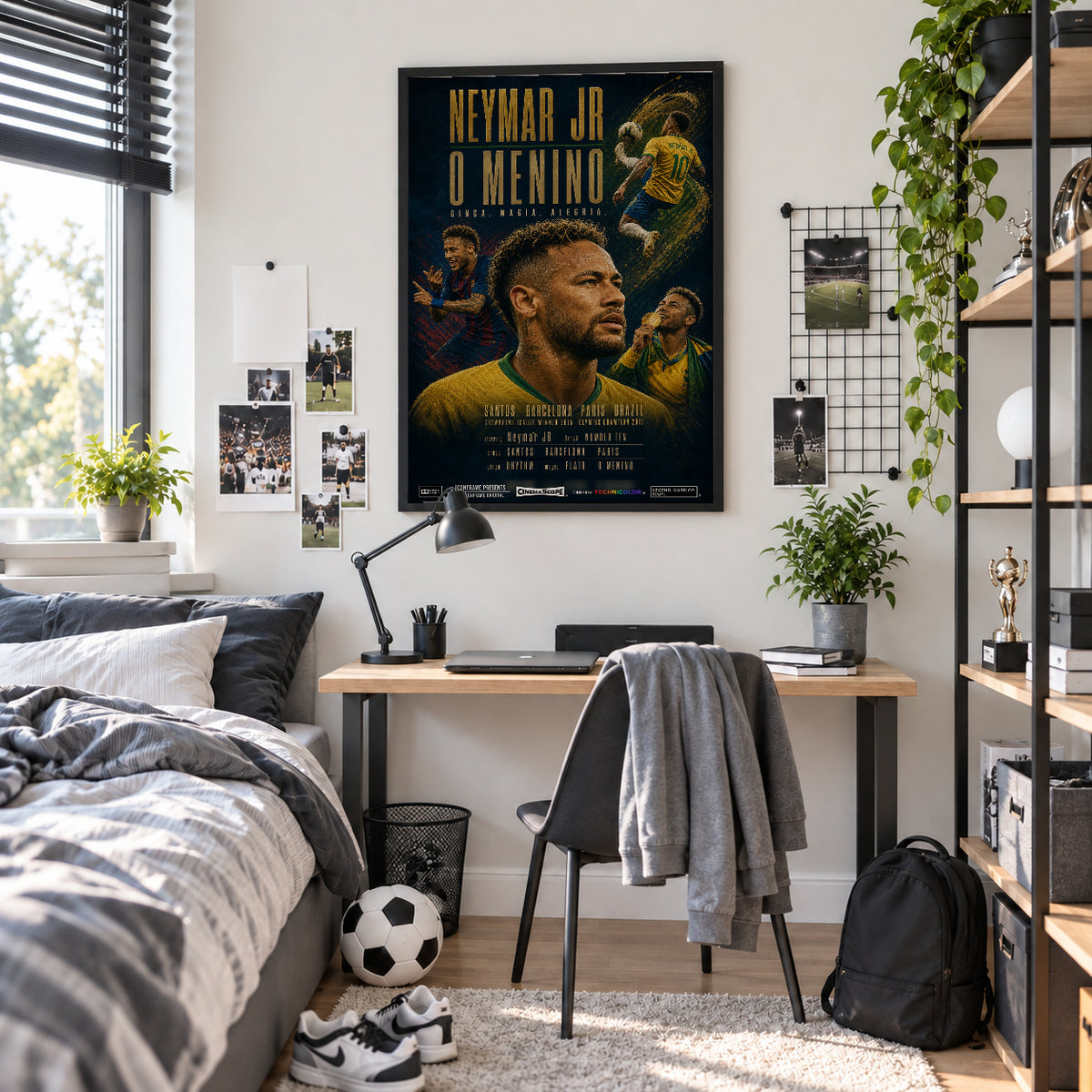 Neymar Poster im Jugendzimmer