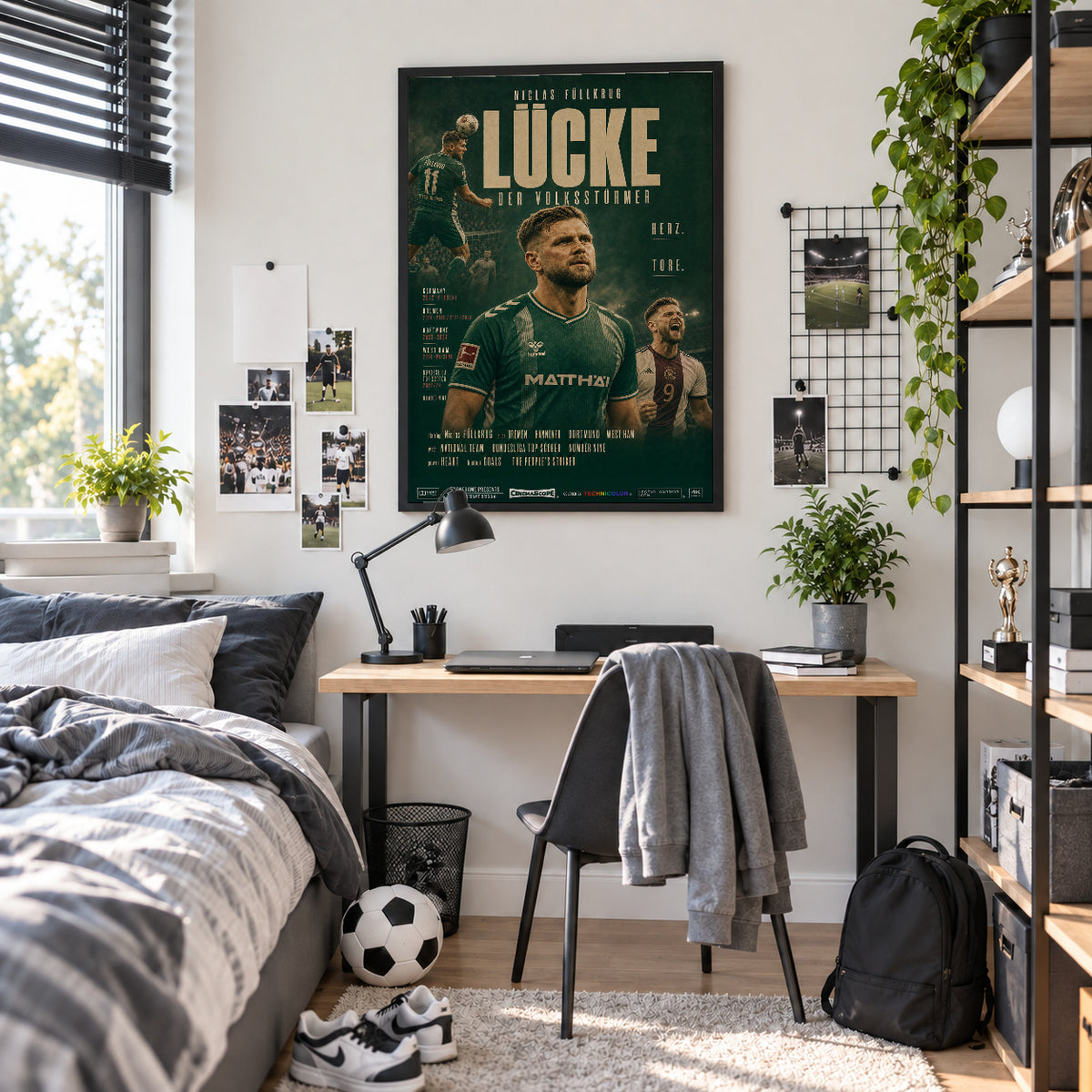 Niclas Füllkrug Poster im Jugendzimmer
