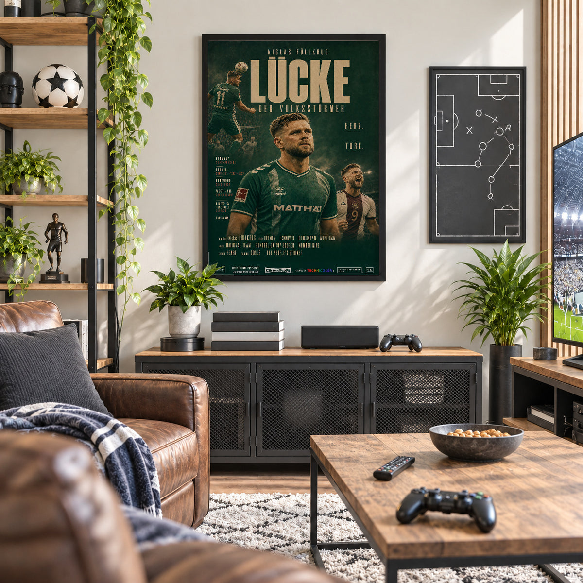 Niclas Füllkrug Poster in der Männerhöhle