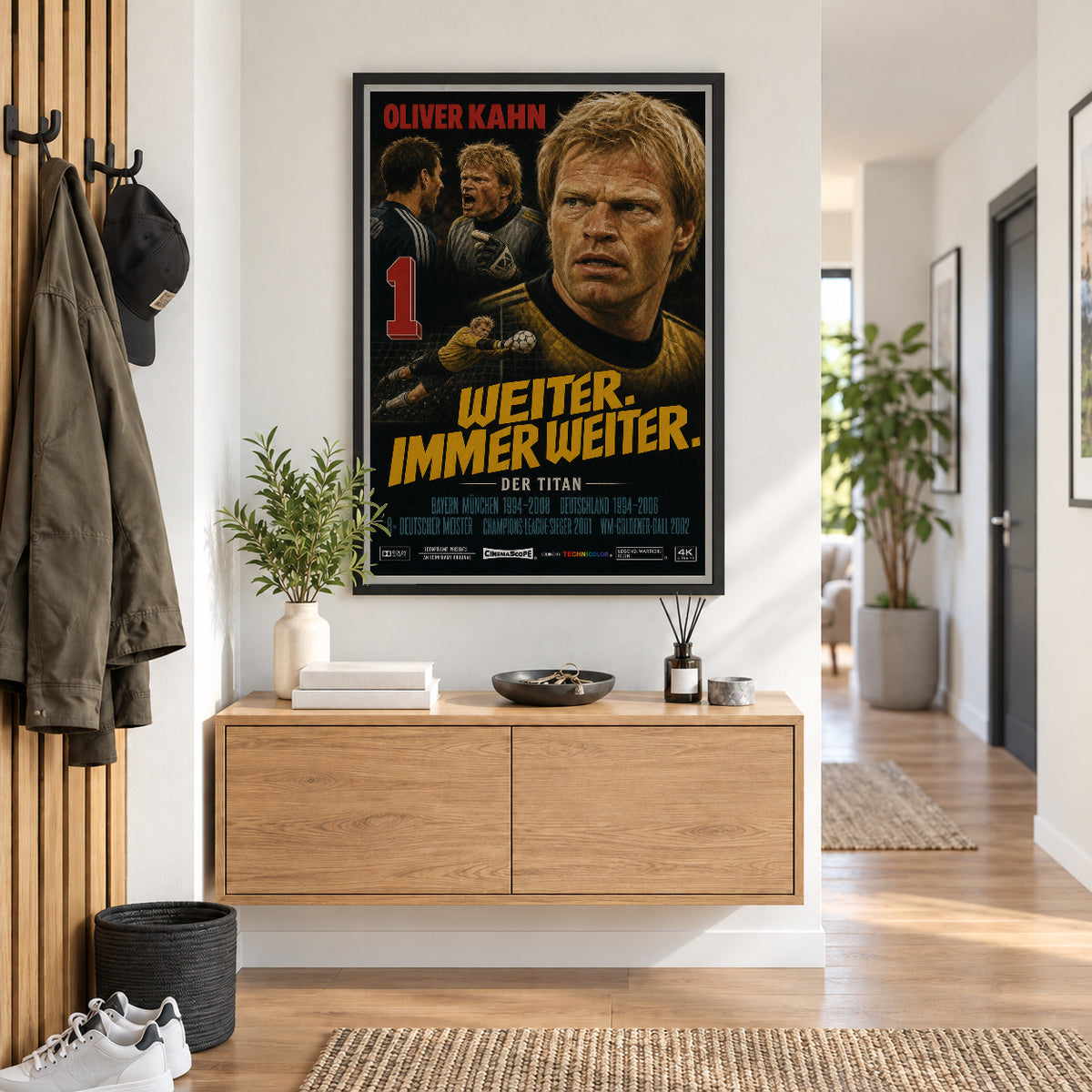Oliver Kahn Poster im Flur