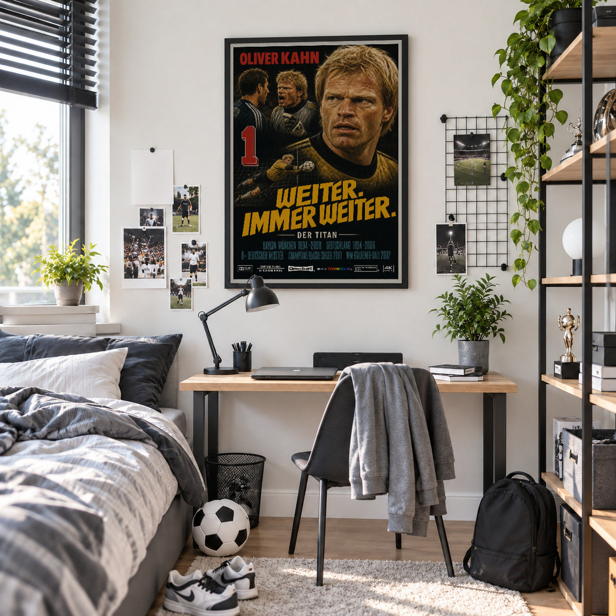 Oliver Kahn Poster im Jugendzimmer
