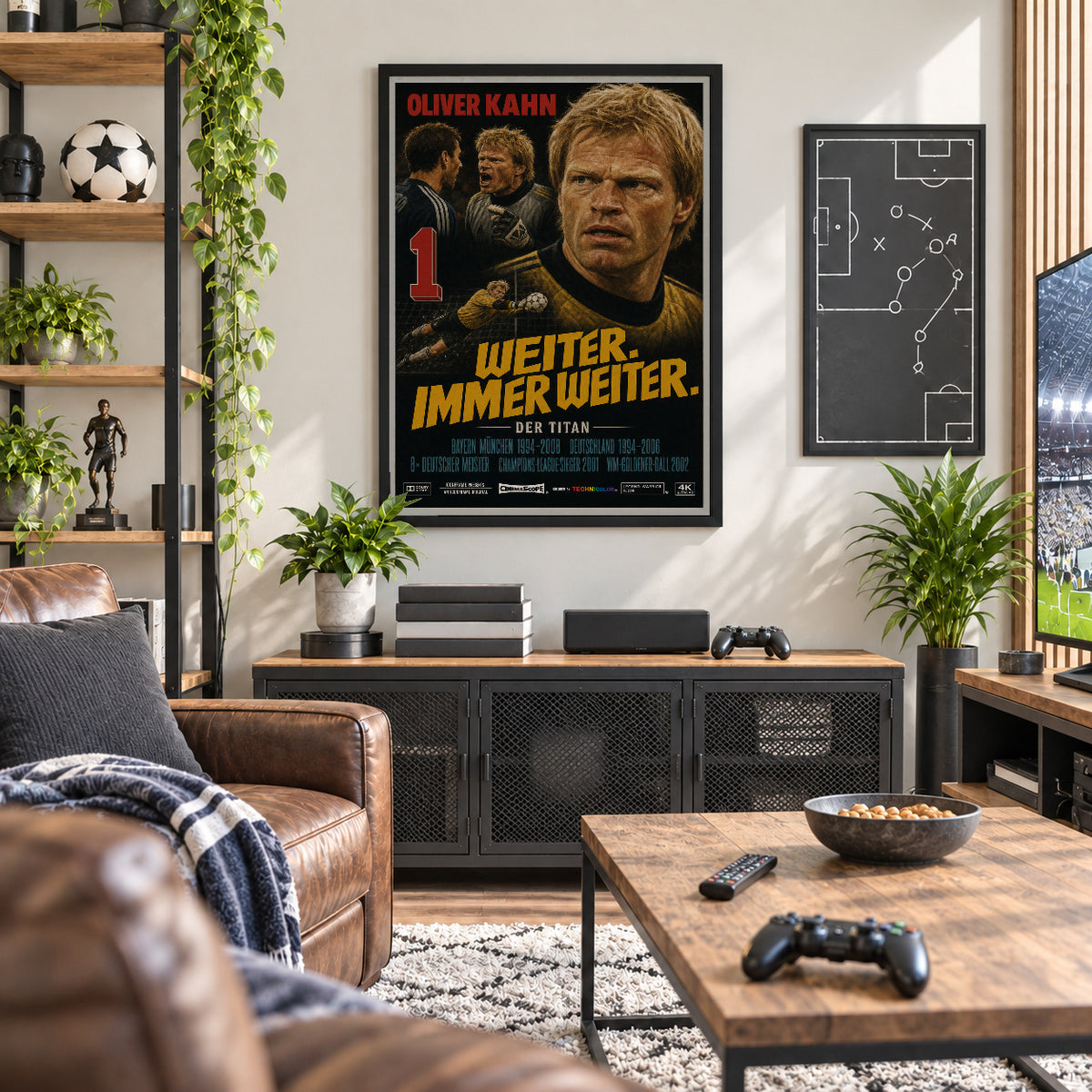 Oliver Kahn Poster in der Männerhöhle