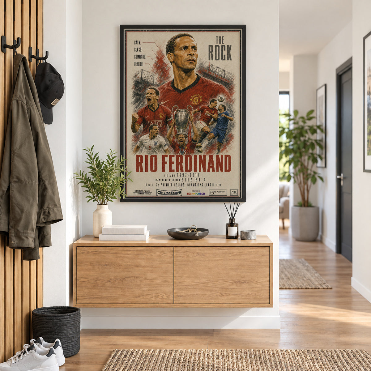Rio Ferdinand Poster im Flur