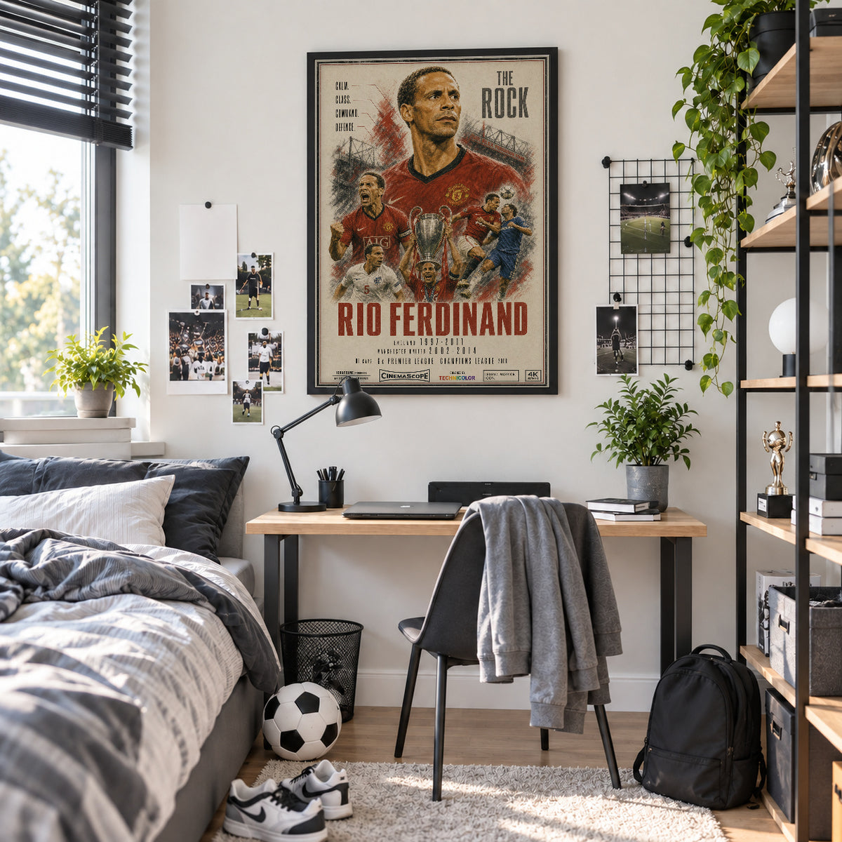 Rio Ferdinand Poster im Jugendzimmer